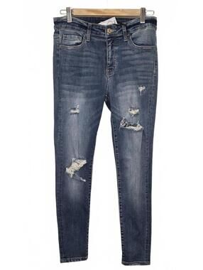 NWT Vervet Distressed Mid-Rise Skinny Jeans- Medium Wash- Size  26